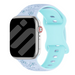 Bracelet silicone à fleurs Apple Watch (bleu clair/bleu glacier)