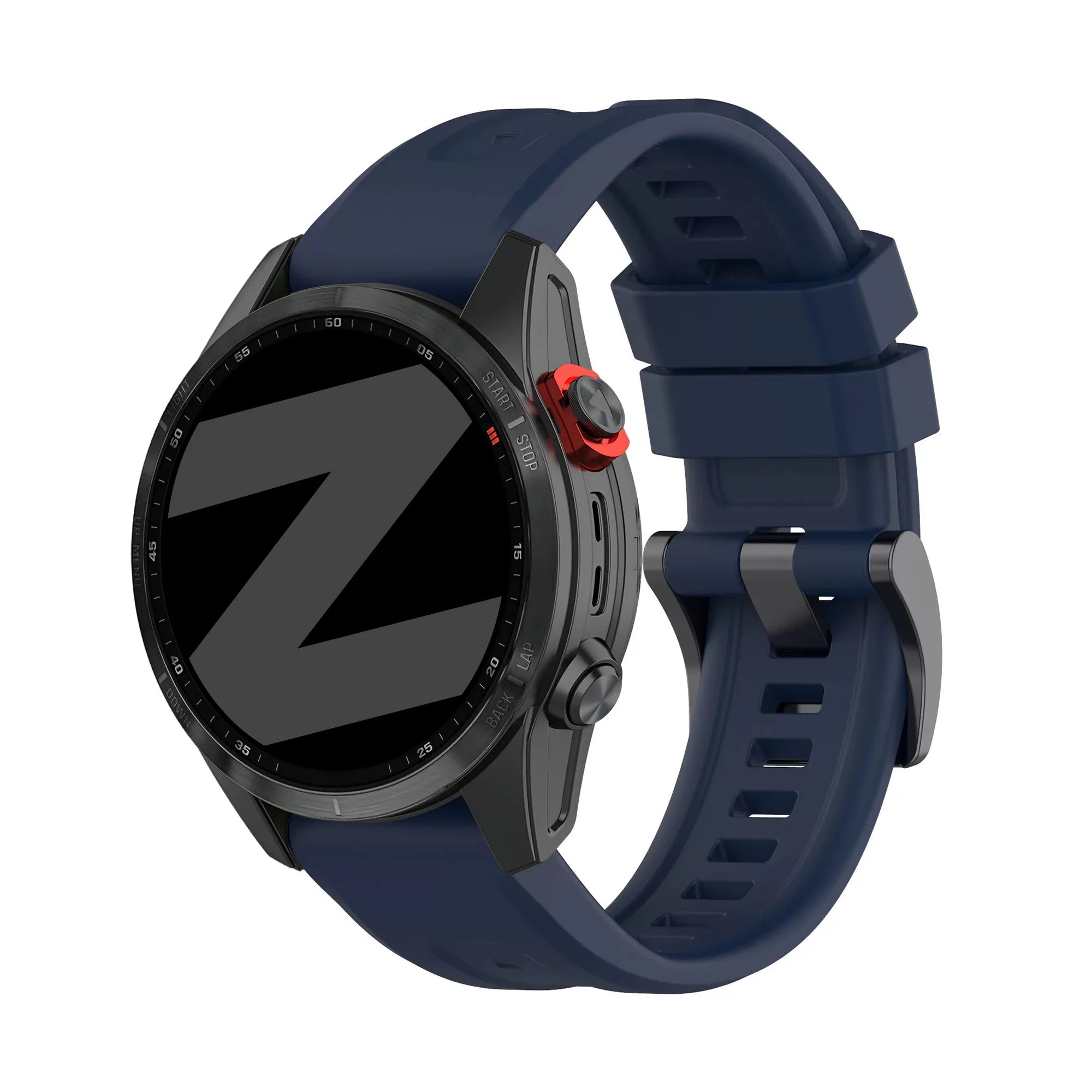Bandz Bracelet silicone 'Classic' Garmin Quatix 5 / 6 / 7 (bleu foncé)