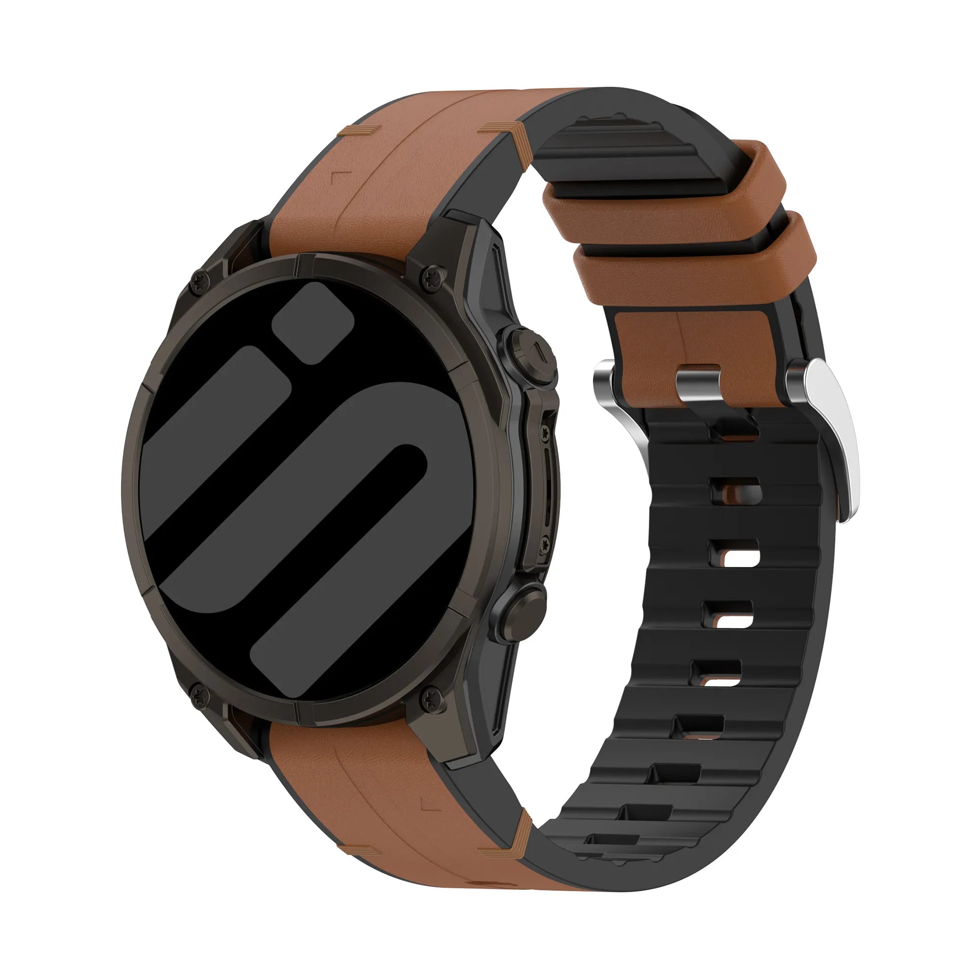 Bracelet cuir hybride Garmin Fenix 8 - 43mm (marron)