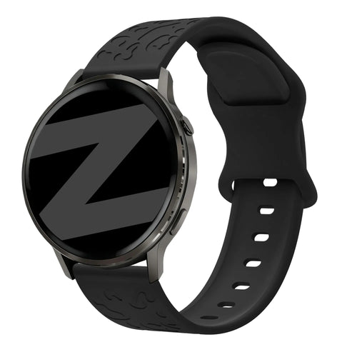 Bandz Garmin Vivomove Trend Silicone Strap 'Leopard' (Black)