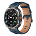 Bracelet cuir solide Samsung Galaxy Watch Ultra 2 (bleu foncé)
