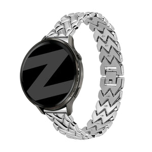 Bandz Bracelet metal 'V-Type' Garmin Forerunner 255s (argent)