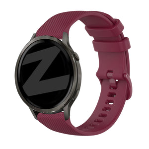Bandz Bracelet silicone 'Premium' Garmin Vivoactive 4 (rouge vin)