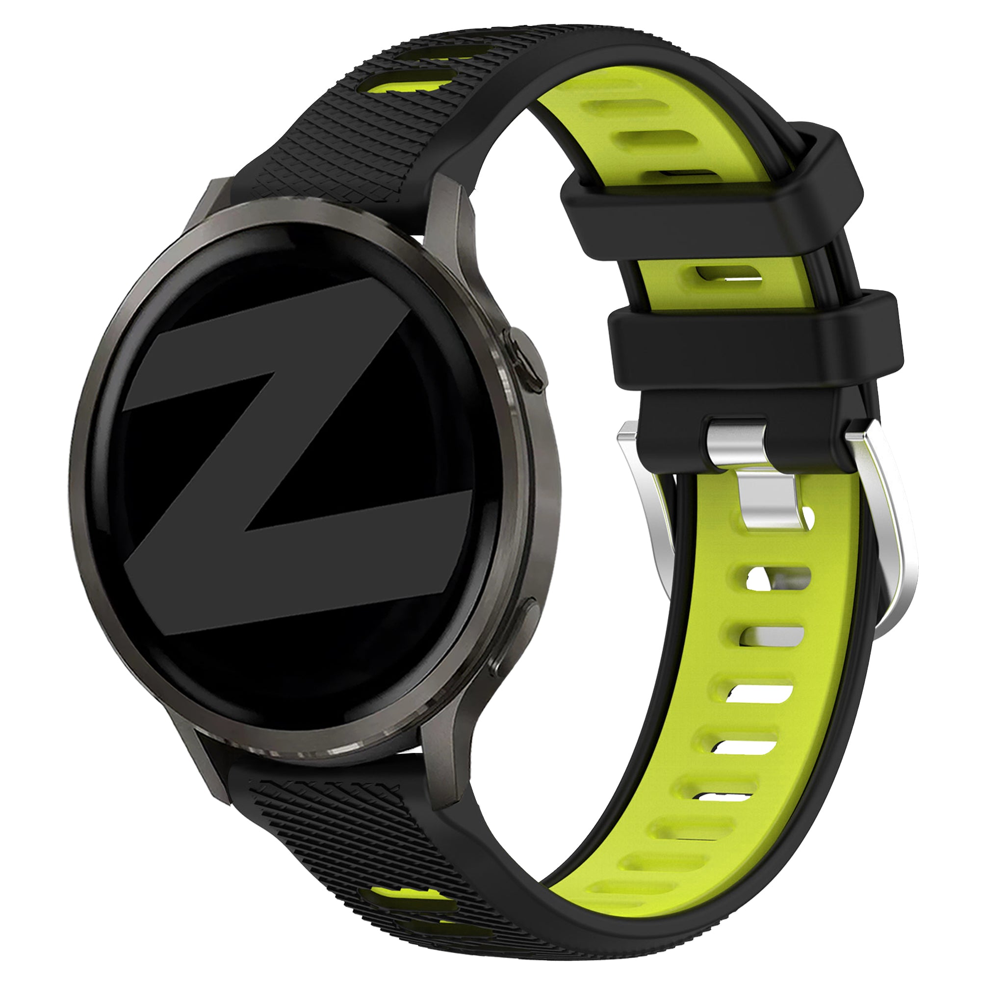 Bandz Bracelet sport avec boucle Garmin Vivoactive 4s (noir/jaune)