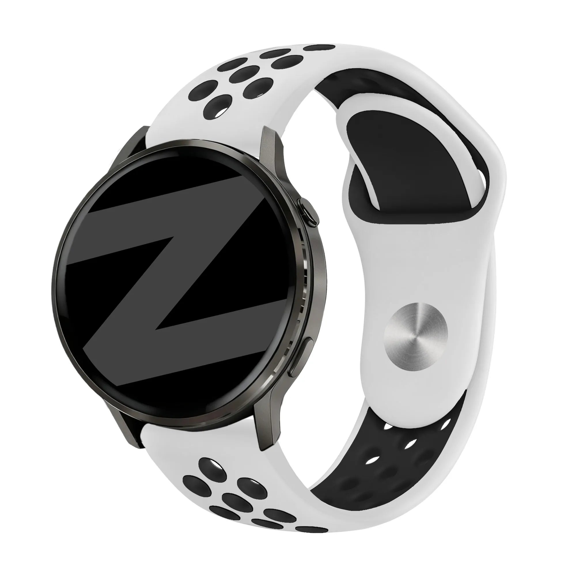 Bandz Bracelet sport 'Deluxe' Garmin Vivomove 3 (blanc/noir)