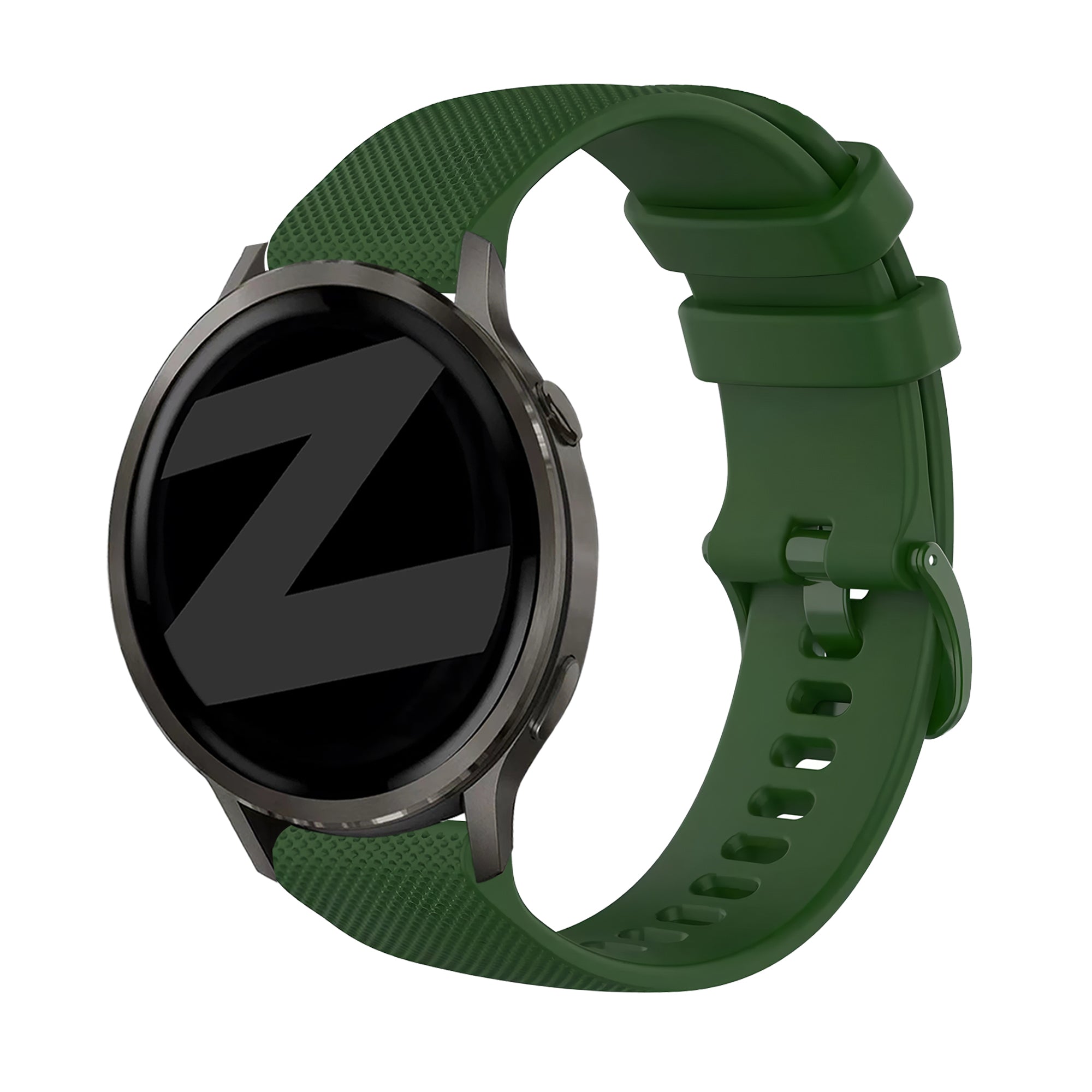 Bandz Bracelet silicone 'Premium' Garmin Vivoactive 6 (vert armée)