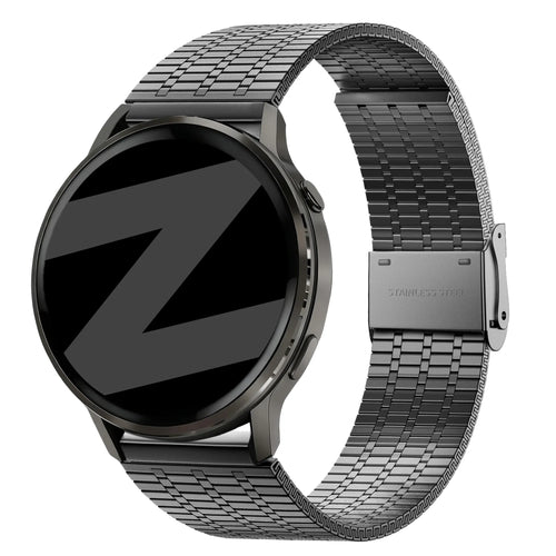 Bandz Bracelet acier ajustable Alpine Garmin D2 Air X15 (noir)