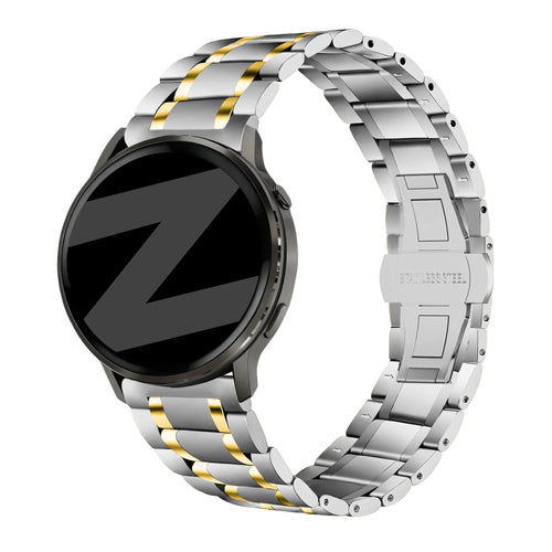 Bandz Bracelet acier 'Deluxe' Garmin Venu SQ 2 (argent/or)