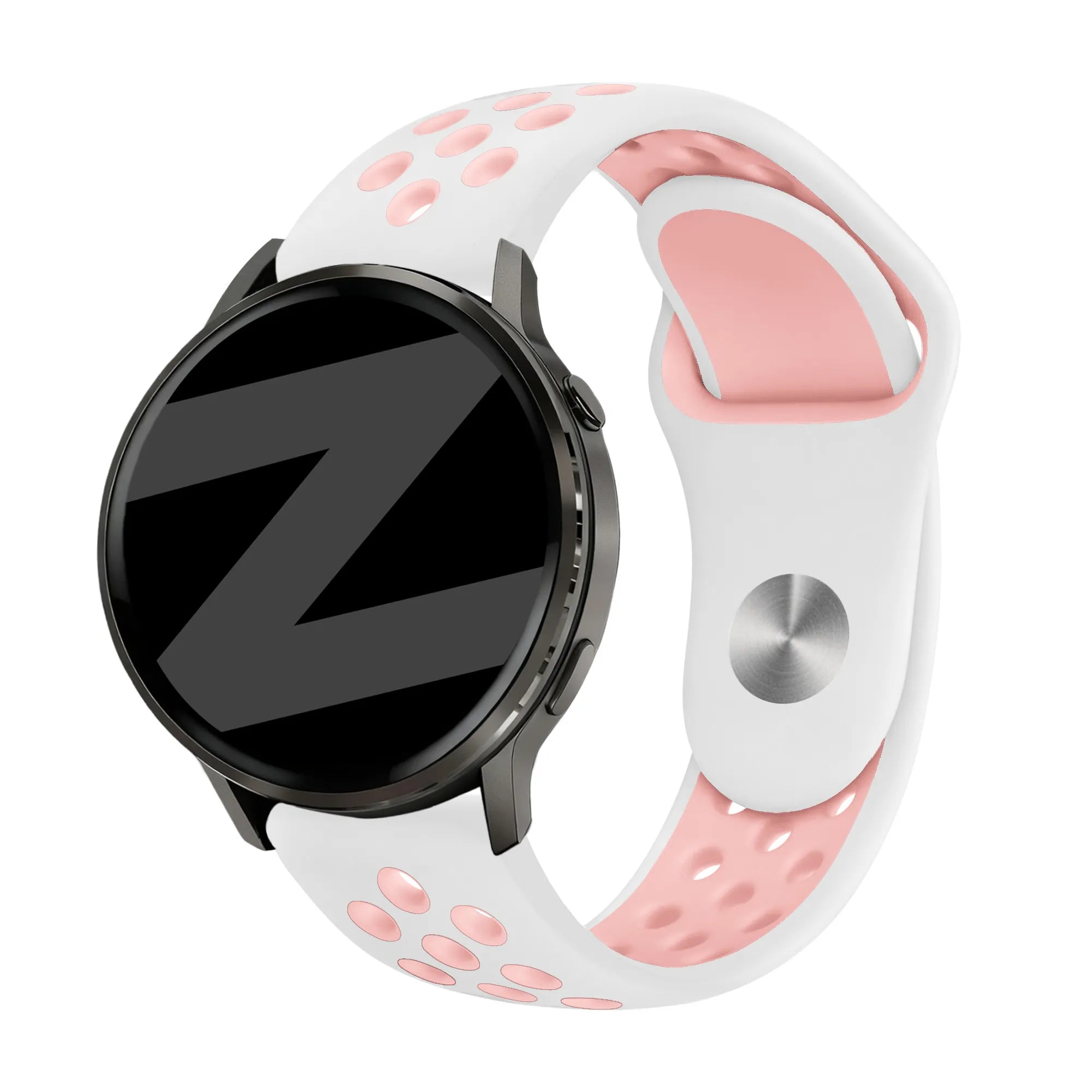 Bandz Bracelet sport 'Deluxe' Garmin Vivomove 3 (blanc/rose)