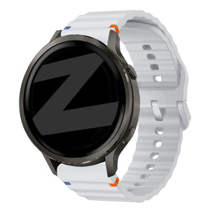 Bandz Bracelet silicone ondulé Garmin Venu 2 (gris clair)