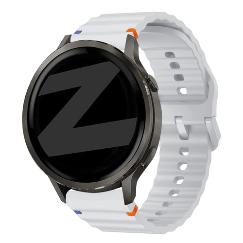 Bandz Bracelet silicone ondulé Garmin Venu 2 (gris clair)