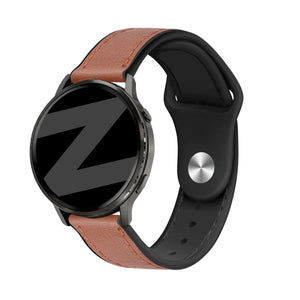 Bandz Bracelet cuir 'Hybrid' Garmin Vivomove Sport (marron)