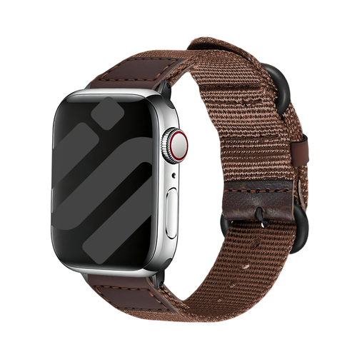 Bracelet canvas Apple Watch Ultra (marron)