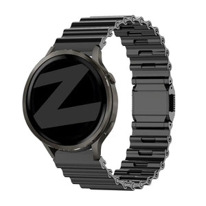 Bandz Bracelet acier 'Ocean' Huawei Watch GT 7 - 46mm (noir)