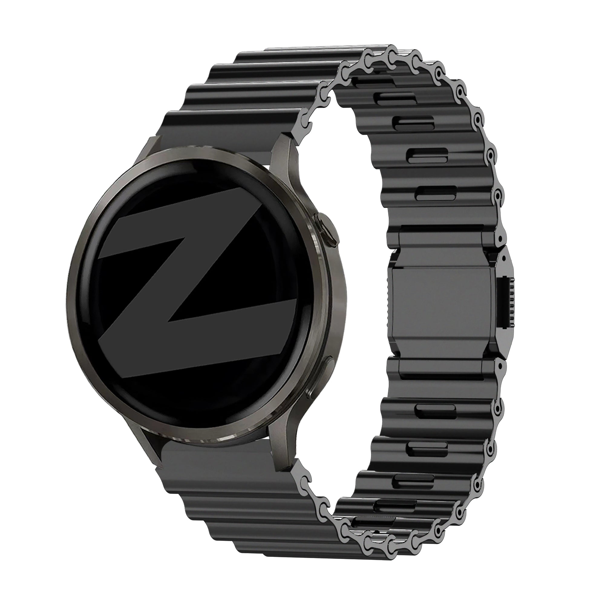 Bandz Bracelet acier premium 'Ocean' Amazfit Cheetah Pro (noir)