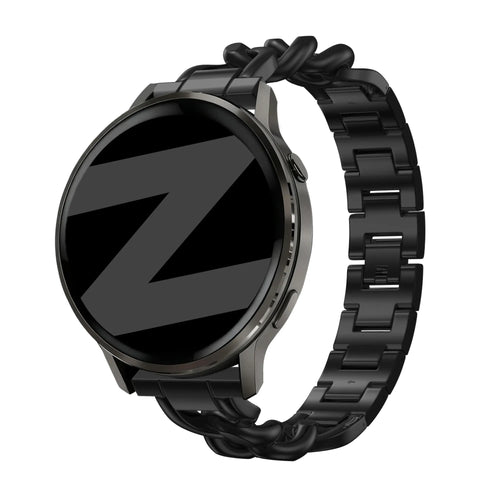 Bandz Bracelet métal 'Chaînes' Garmin Venu 4 - 41mm (noir)