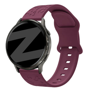 Bandz Garmin Venu 2 Plus Silicone Strap 'Leopard' (Wine Red)