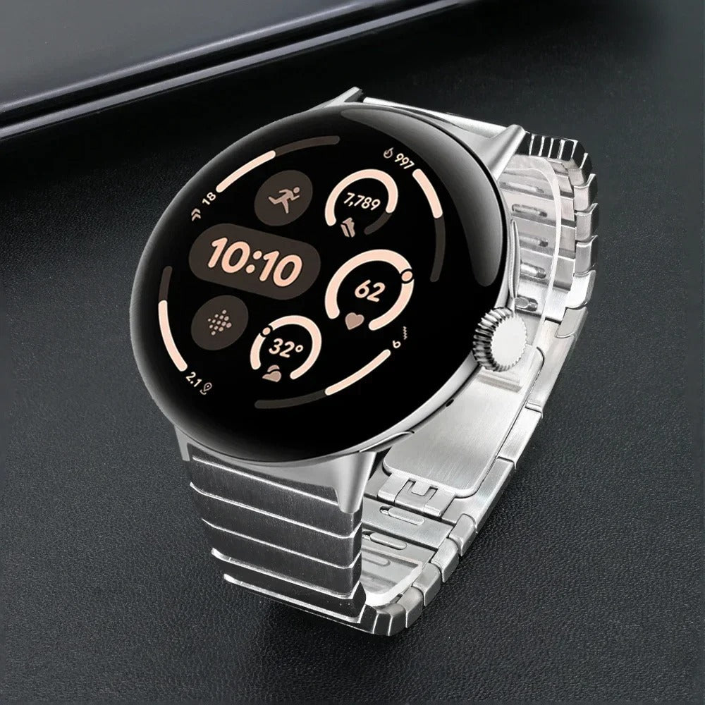 Bracelet métal premium à maillons Google Pixel Watch 5 - 45mm (argent)