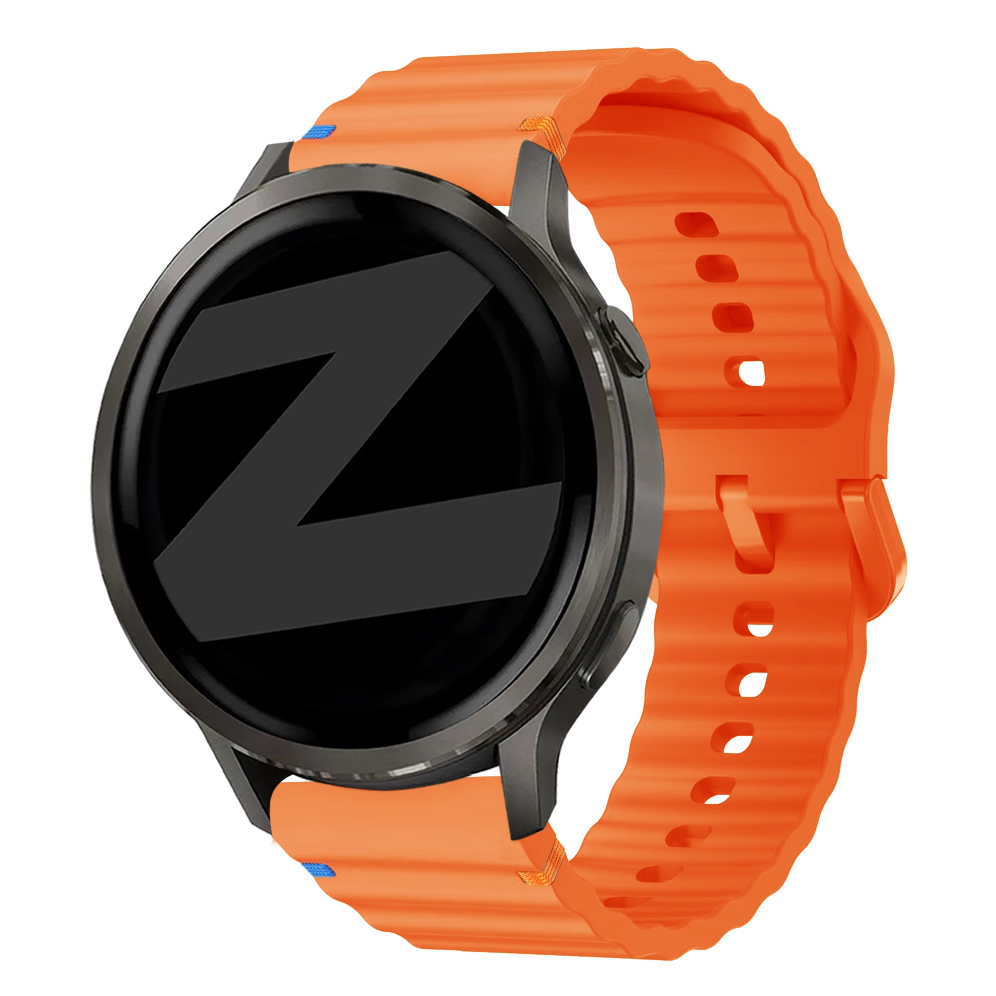 Bandz Bracelet silicone ondulé Garmin Forerunner 645 (orange)