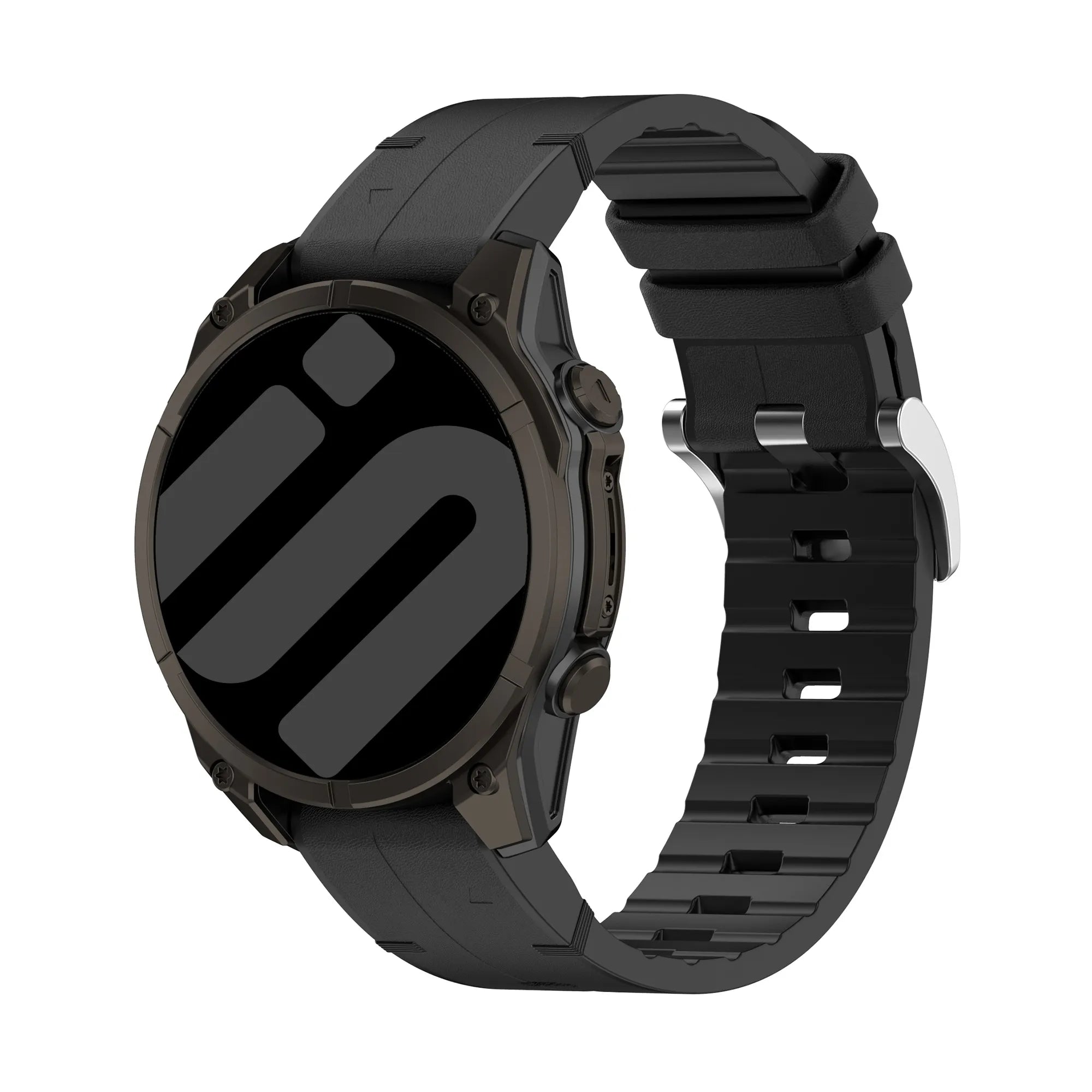 Bracelet cuir hybride Garmin Fenix 7s (noir)