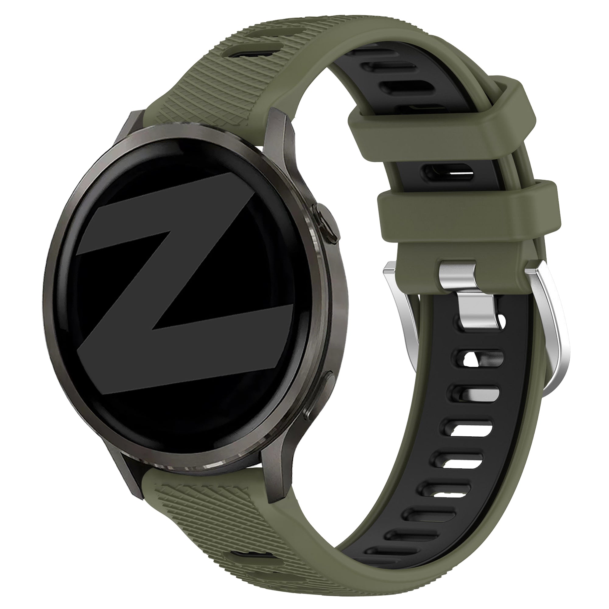 Bandz Bracelet sport avec boucle Garmin Venu 3s (vert olive/noir)