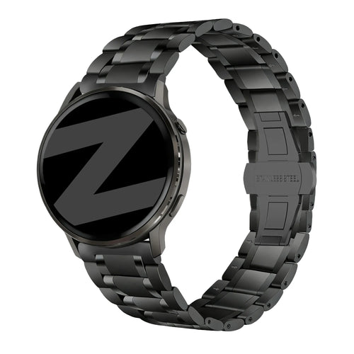 Bandz Bracelet acier 'Deluxe' Garmin Vivomove HR (noir)