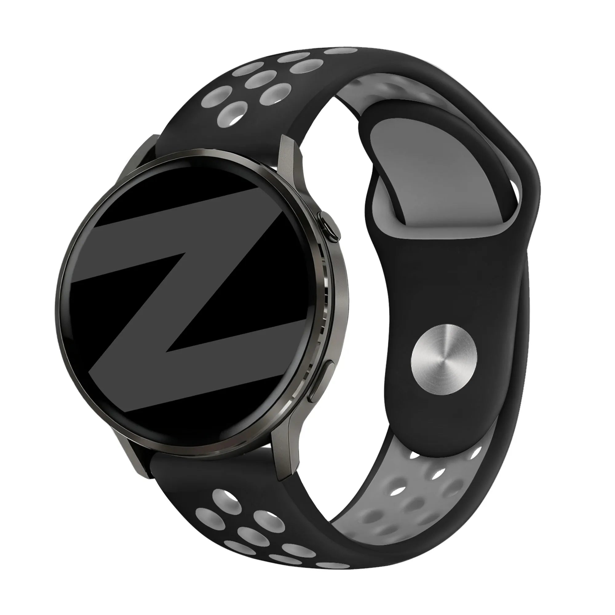 Bandz Bracelet sport 'Deluxe' Garmin Vivomove 3 (noir/gris)