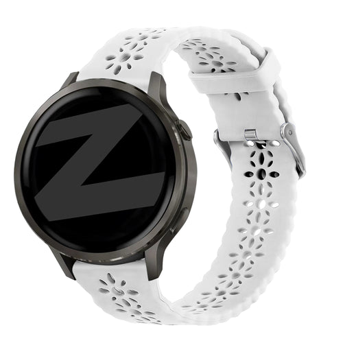 Bandz Bracelet silicone 'Lace' Garmin Vivoactive 6 (blanc)