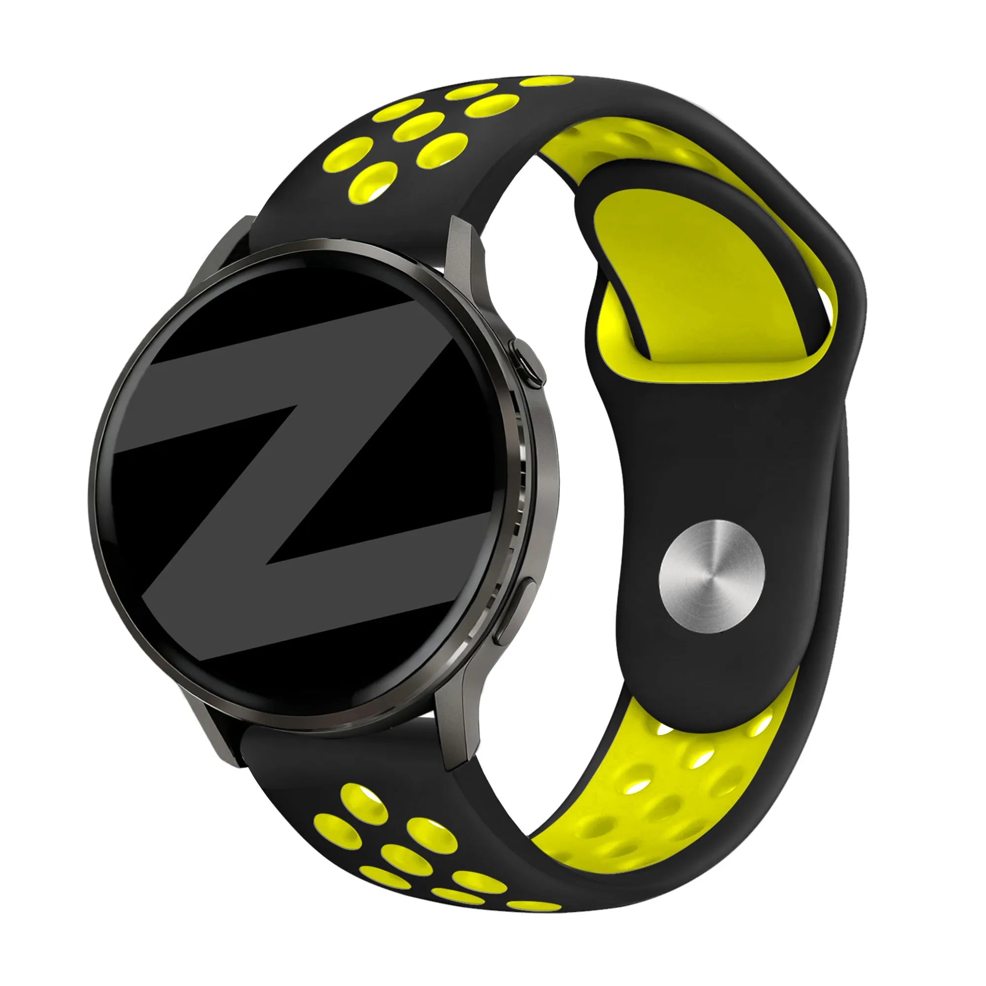 Bandz Bracelet sport 'Deluxe' Garmin Venu 3 (noir/jaune)