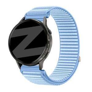 Bandz Bracelet nylon ondulé Garmin Venu 4 - 41mm (bleu clair)