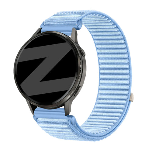 Bandz Bracelet nylon ondulé Garmin Venu 4 - 41mm (bleu clair)
