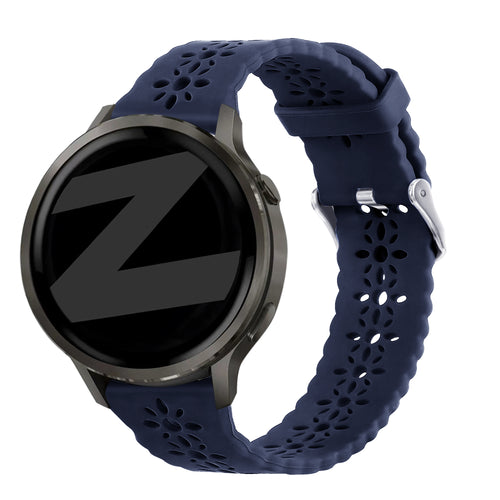 Bandz Bracelet silicone 'Lace' Garmin Vivoactive 6 (bleu foncé)
