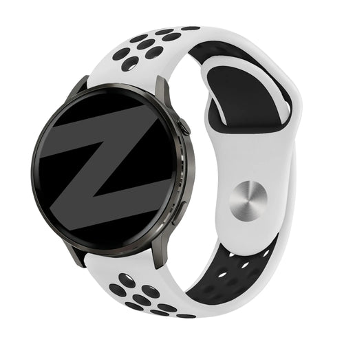 Bandz Bracelet sport 'Deluxe' Garmin Vivomove HR (blanc/noir)