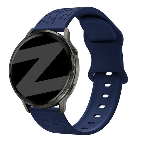 Bandz Bracelet silicone 'Léopard' Garmin Vivomove HR (bleu foncé)