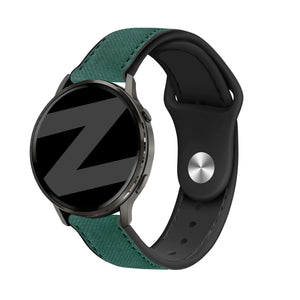 Bandz Bracelet cuir 'Hybrid' Garmin Venu SQ 2 (vert)