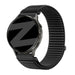 Bandz Bracelet nylon ondulé Garmin Venu 4 - 41mm (noir)