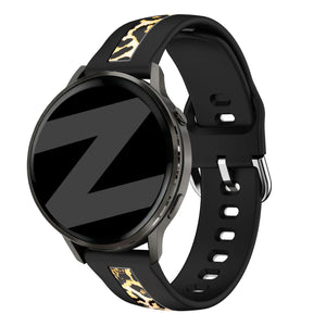 Bandz Bracelet dual léopard Oozoo Smartwatch 20mm (noir)