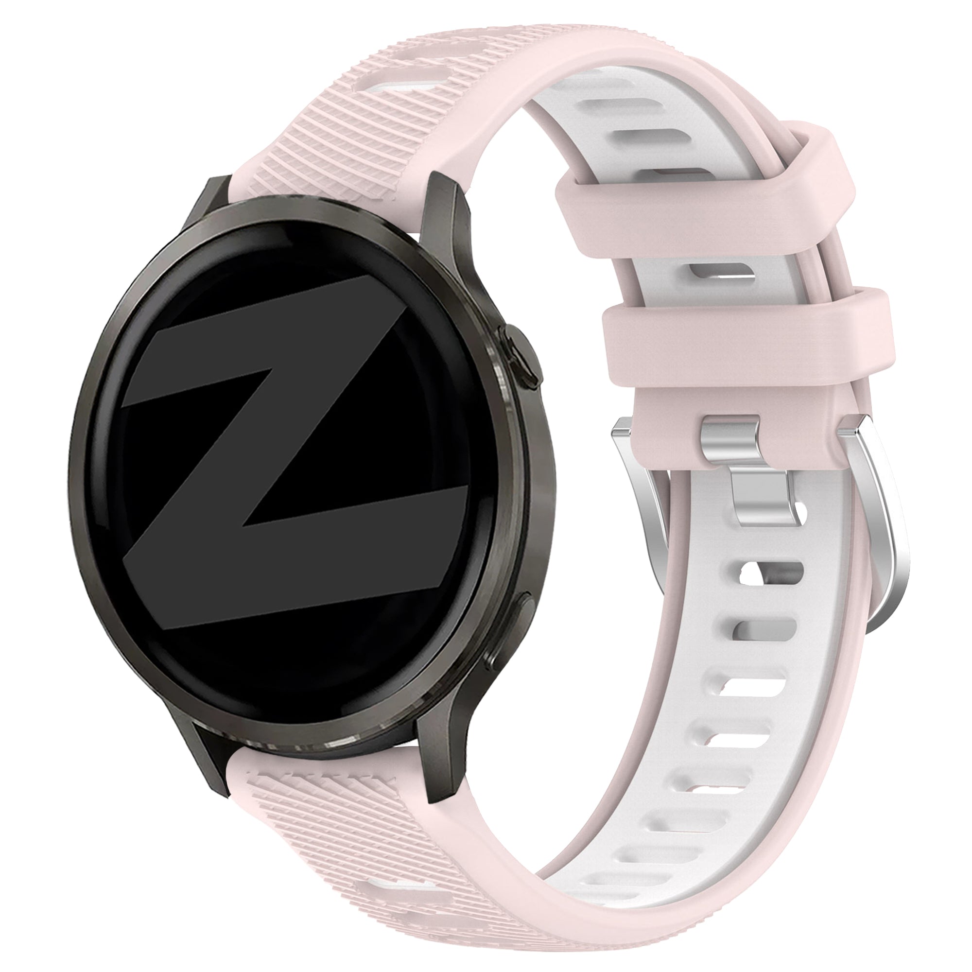 Bandz Bracelet sport avec boucle Garmin Vivoactive 4s (rose/blanc)