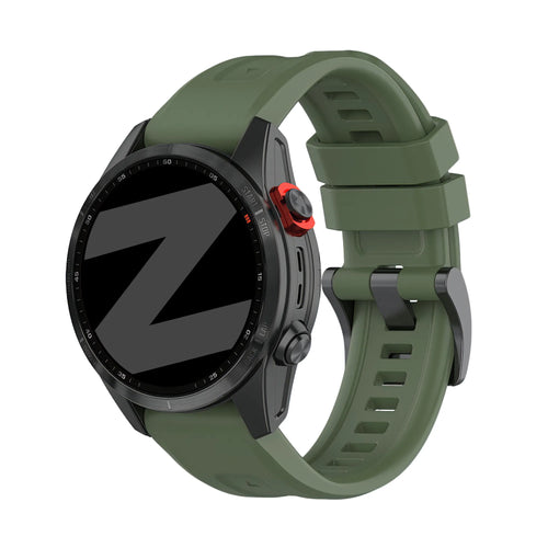 Bandz Bracelet silicone 'Classic' Garmin Approach S70 - 47mm (vert militaire)