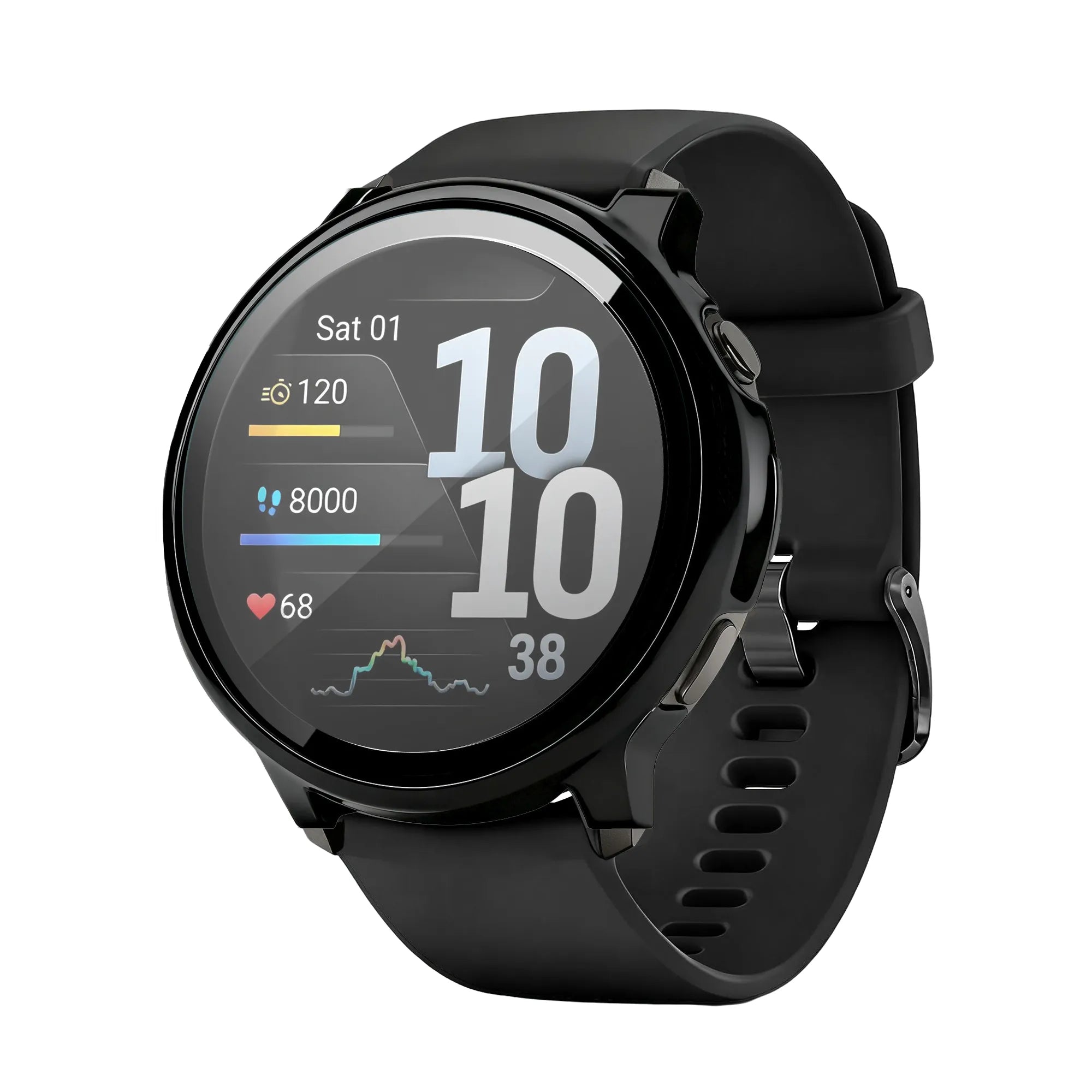 Bandz Protecteur Pc avec verre Garmin Venu 4 - 45mm (noir)