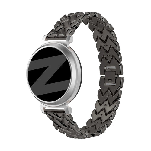 Bandz Bracelet metal 'V-Type' Garmin Lily 2 (noir)