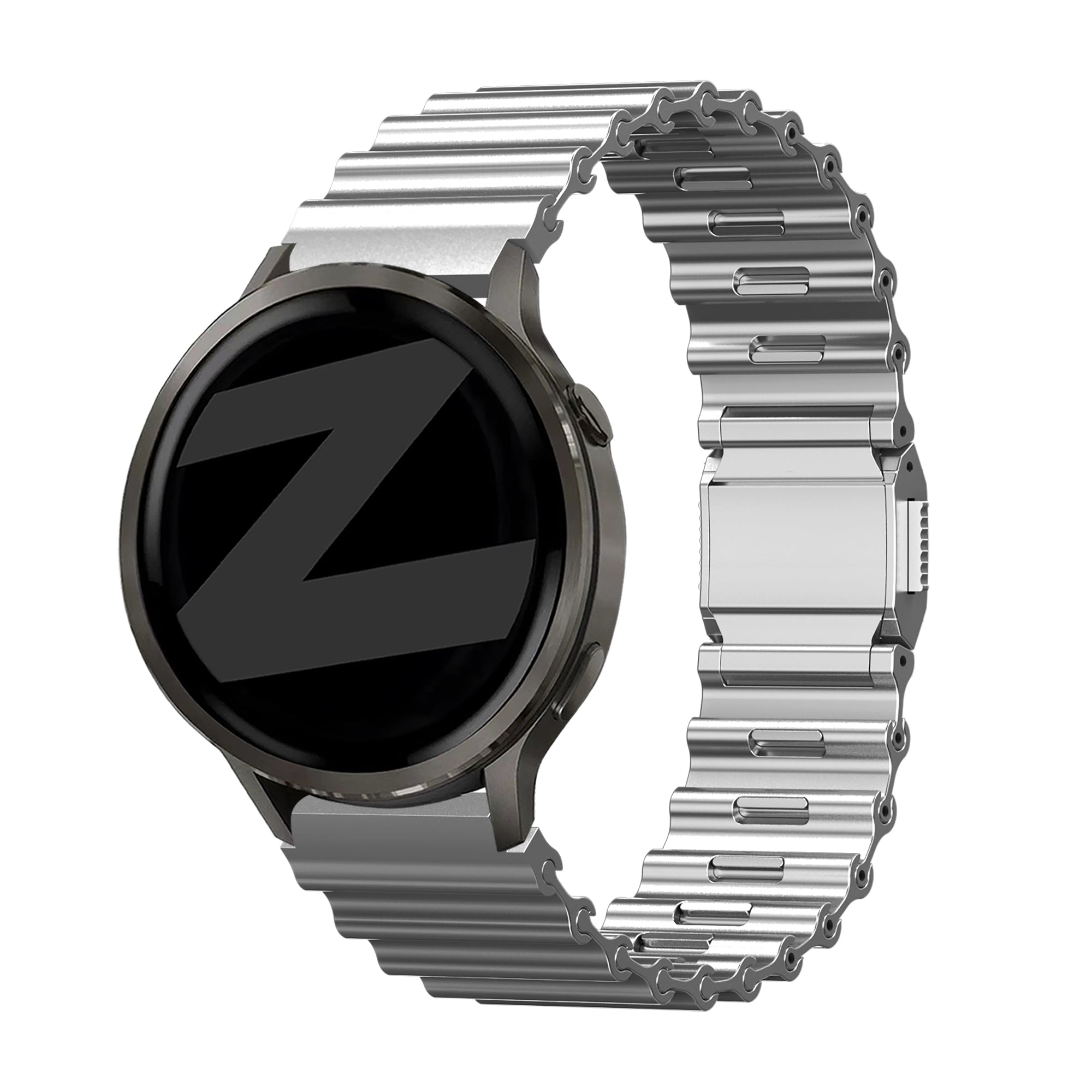 Bandz Bracelet acier premium 'Ocean' Amazfit Cheetah Pro (argent)