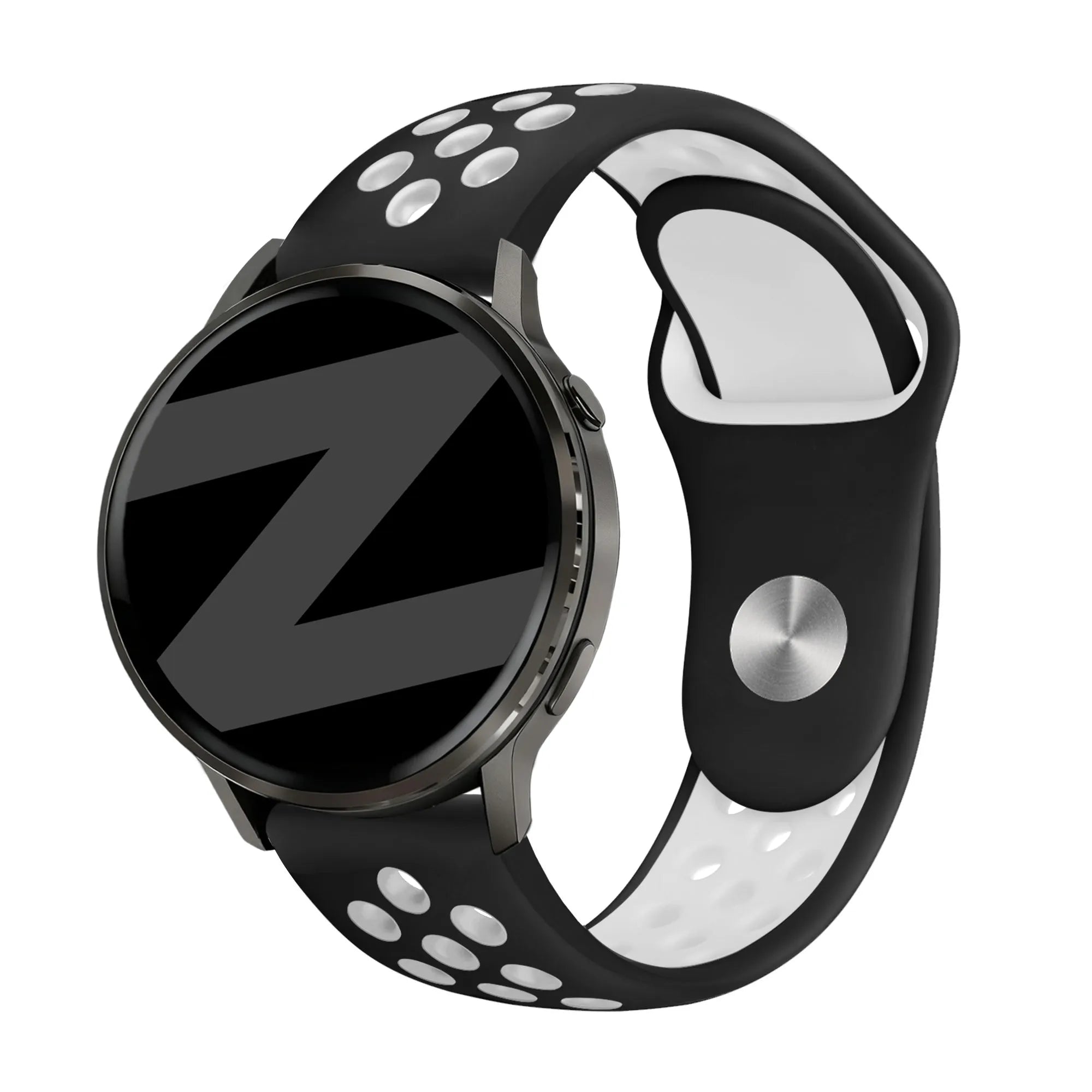 Bandz Bracelet sport 'Deluxe' Garmin Venu SQ 2 (noir/blanc)