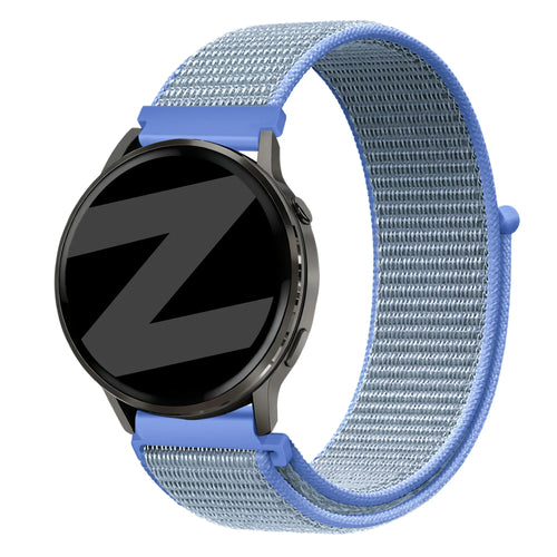 Bandz Bracelet nylon Garmin Vivoactive 4s (bleu clair)