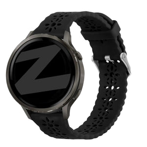 Bandz Bracelet silicone 'Lace' Garmin Vivoactive 6 (noir)