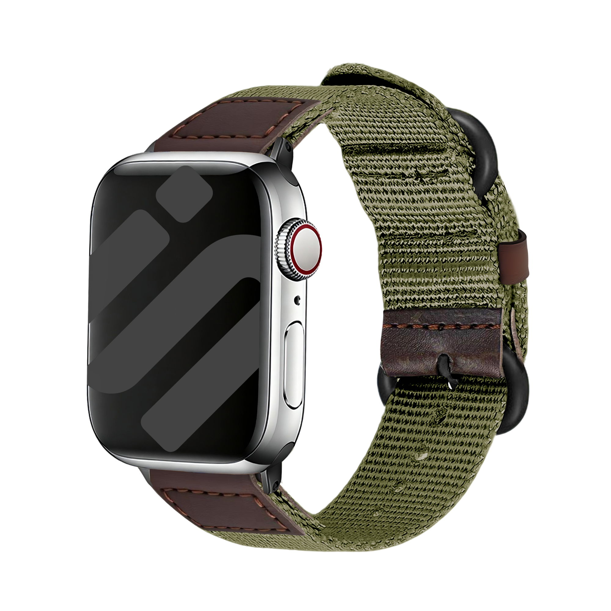Bracelet canvas Apple Watch Ultra (vert militaire)