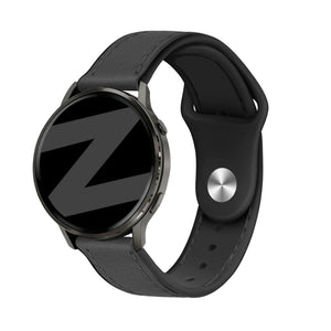 Bandz Bracelet cuir 'Hybrid' Garmin Venu 3 (noir)