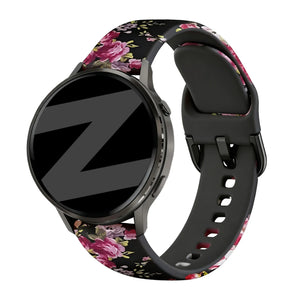 Bandz Bracelet silicone 'Fleur rose' Garmin Venu
