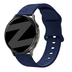 Bandz Bracelet silicone 'Léopard' Garmin Venu (bleu foncé)
