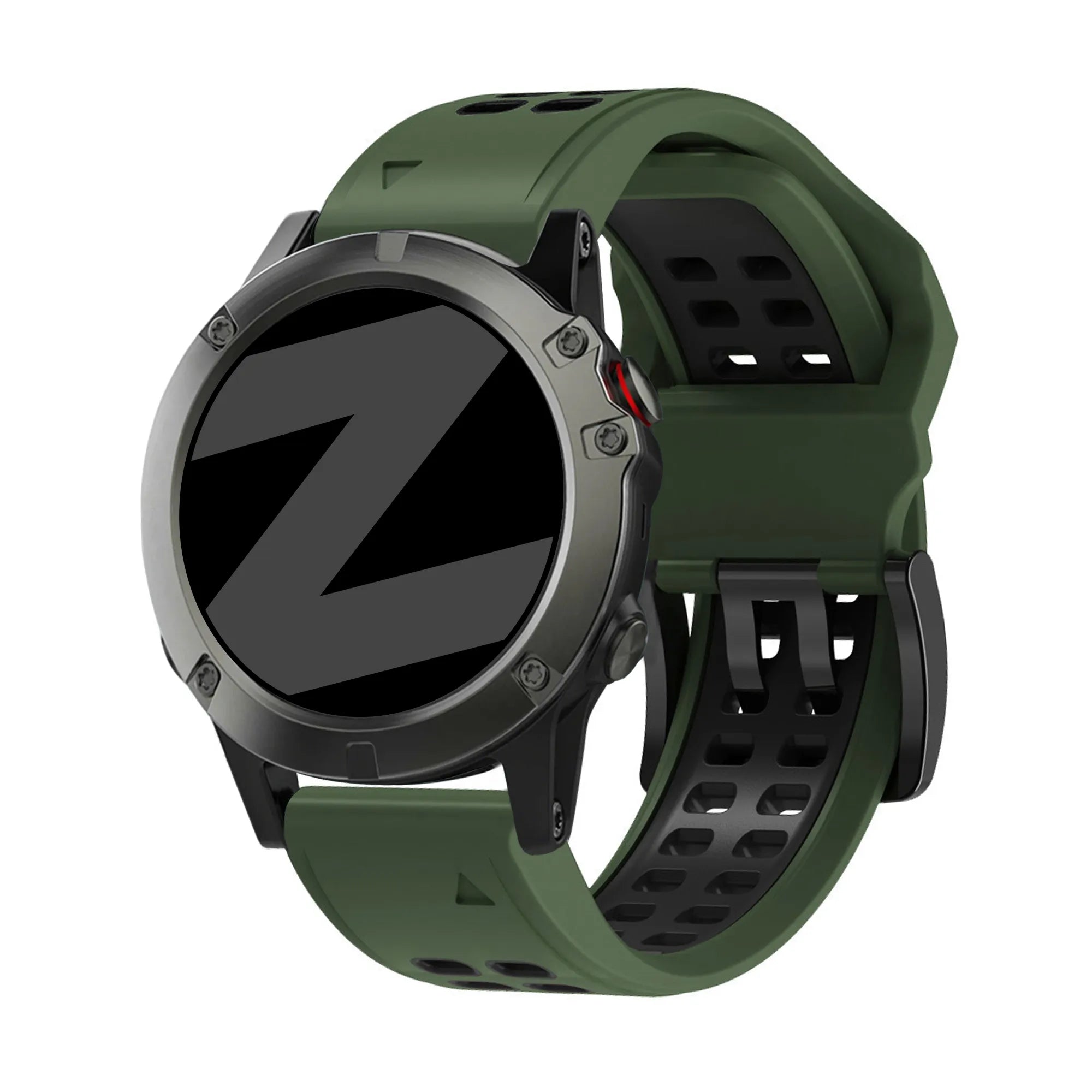 Bandz Bracelet sport double à boucle Garmin D2 Mach 2 - 51mm (vert/noir)